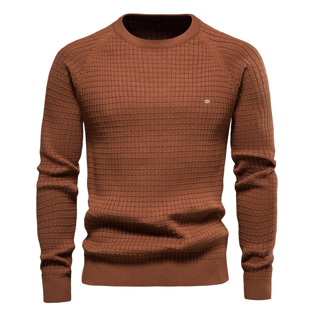 Strukturierter Herren Pullover für den Herbst in Braun
