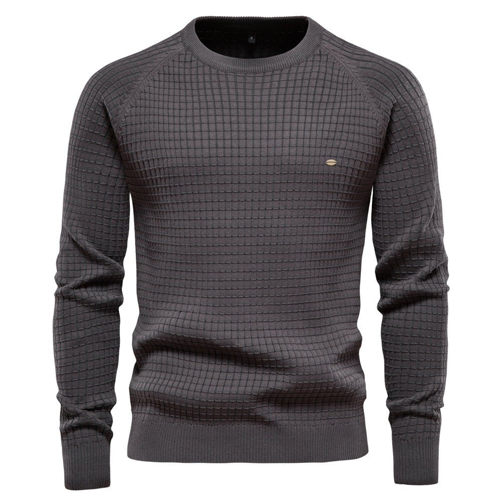 Strukturierter Herren Pullover für den Herbst in Dunkelgrau