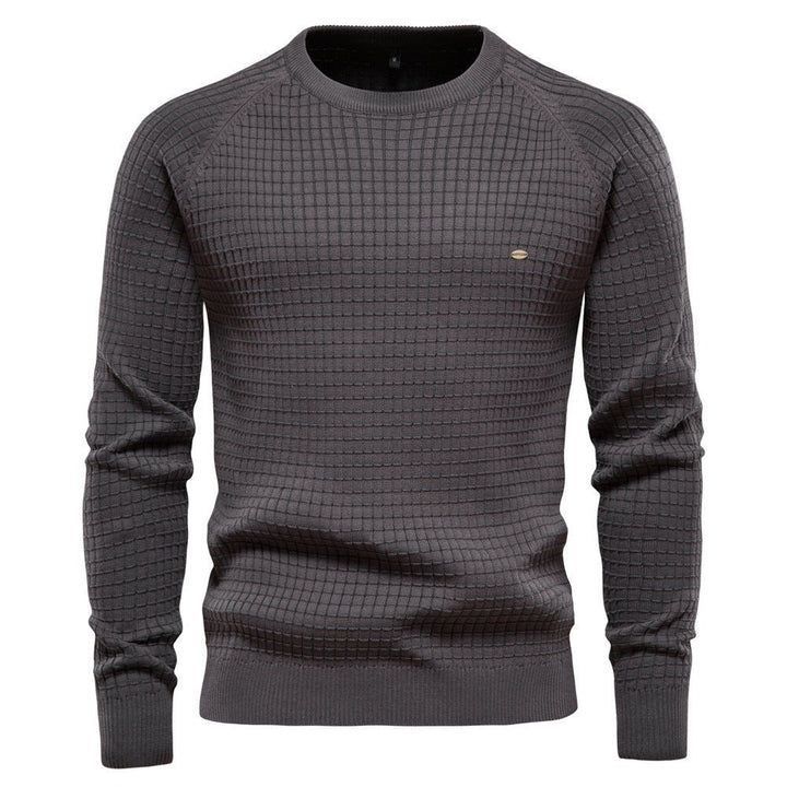 Strukturierter Herren Pullover für den Herbst in Dunkelgrau