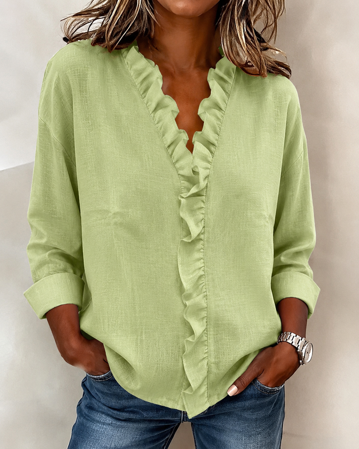 Verfeinerte Eleganz-Bluse in Mintgrün