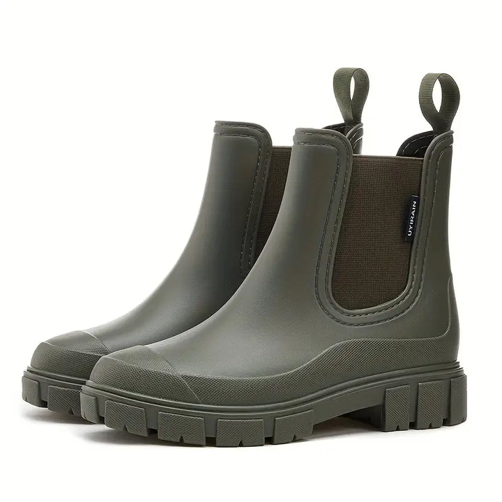 Vielseitige Damen Stiefeletten Chelsea zum Kombinieren in Grün