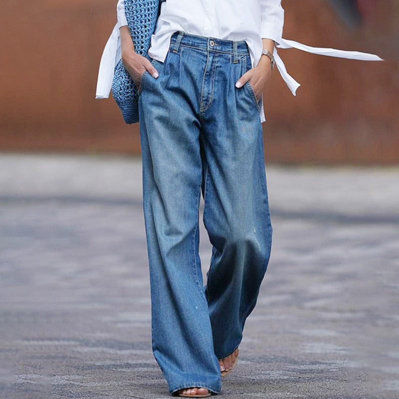 Vintage Weite Jeans Jeans in Blau 1