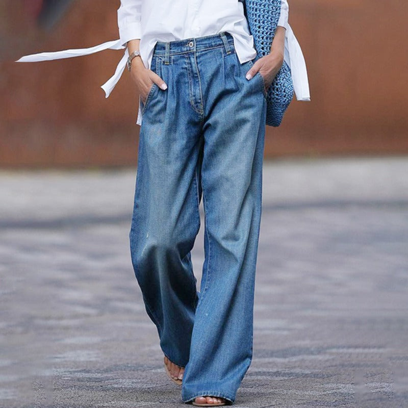 Vintage Weite Jeans Jeans in Blau 2