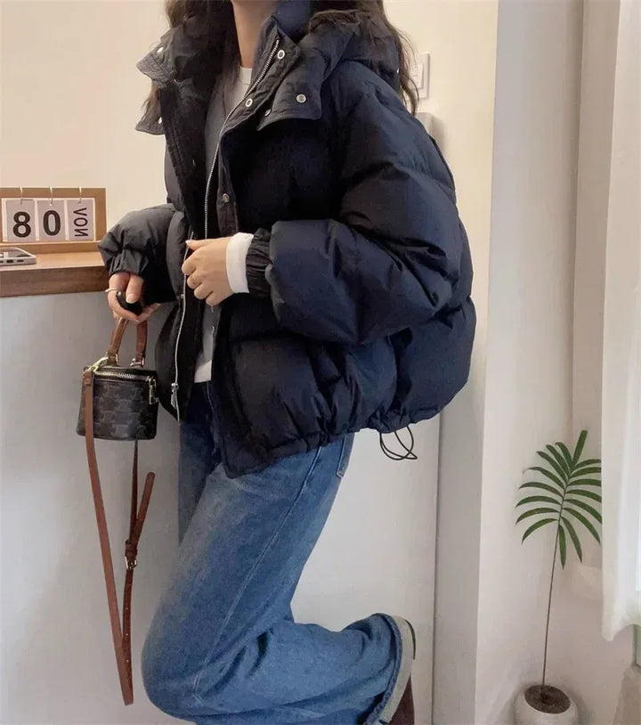 Warme Damen Winterjacke mit Kapuze (5)