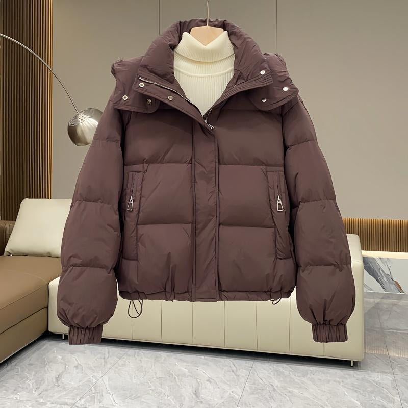 Warme Damen Winterjacke mit Kapuze (7)