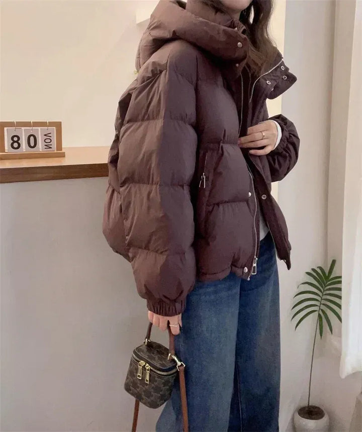 Warme Damen Winterjacke mit Kapuze (9)