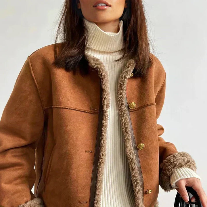 Warme Kurze Jacke im Blazer-Stil für Herbst (3)