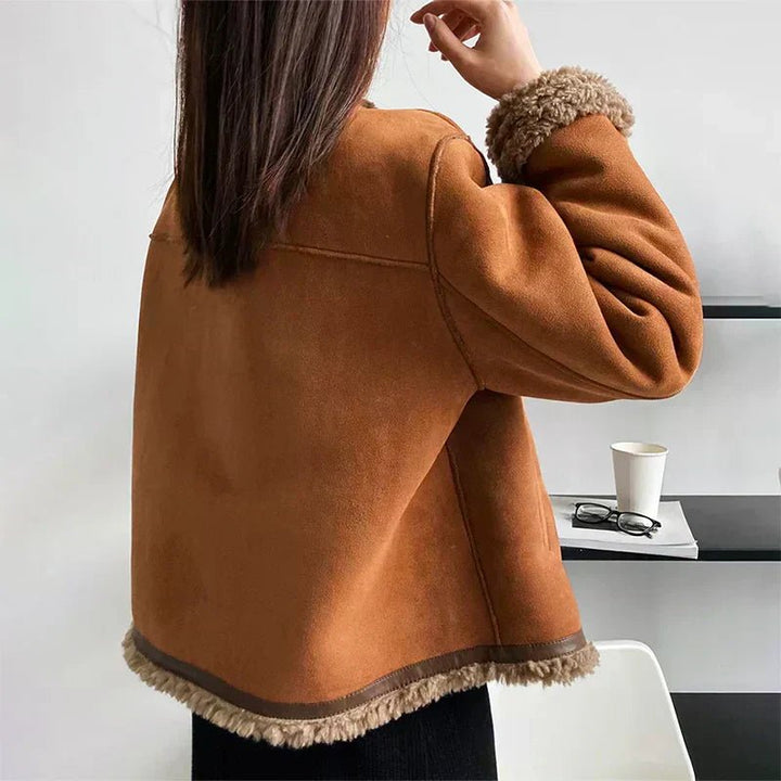 Warme Kurze Jacke im Blazer-Stil für Herbst (4)