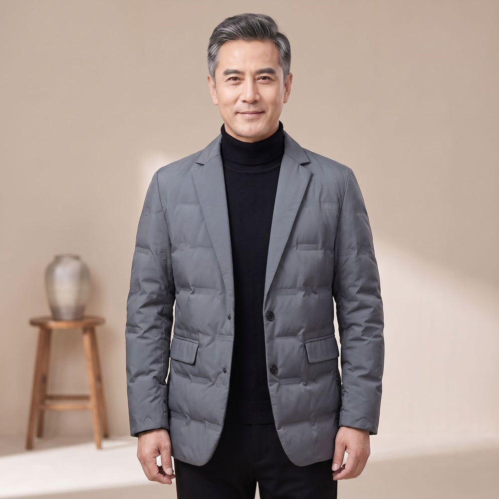 Warme Winterjacke für Herren im Blazer-Look in Blau