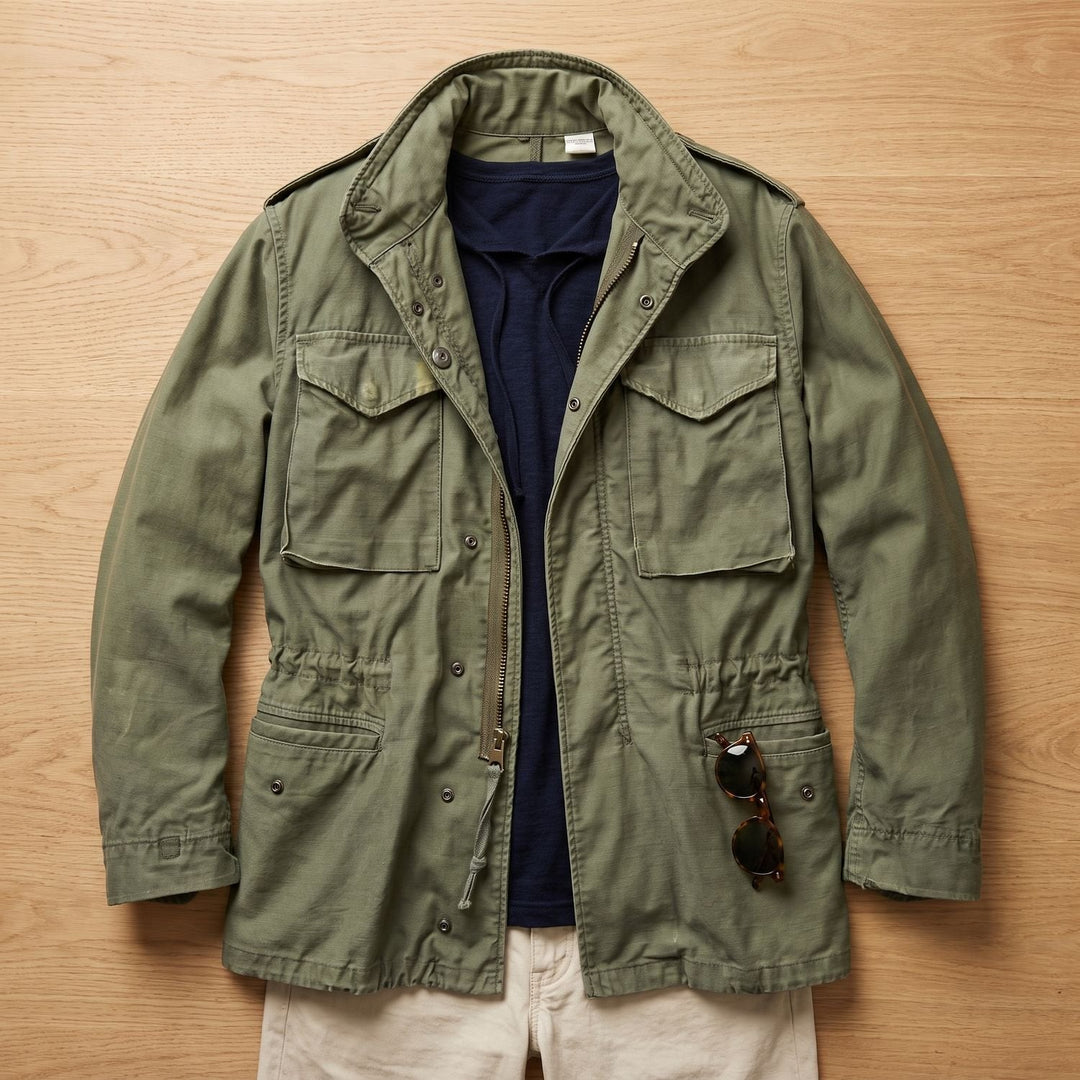 Warme Winterjacke für Herren im Vintage-M65-Stil