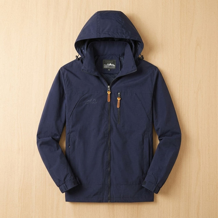 Warme Winterjacke Herren mit Kapuze in Dunkelblau