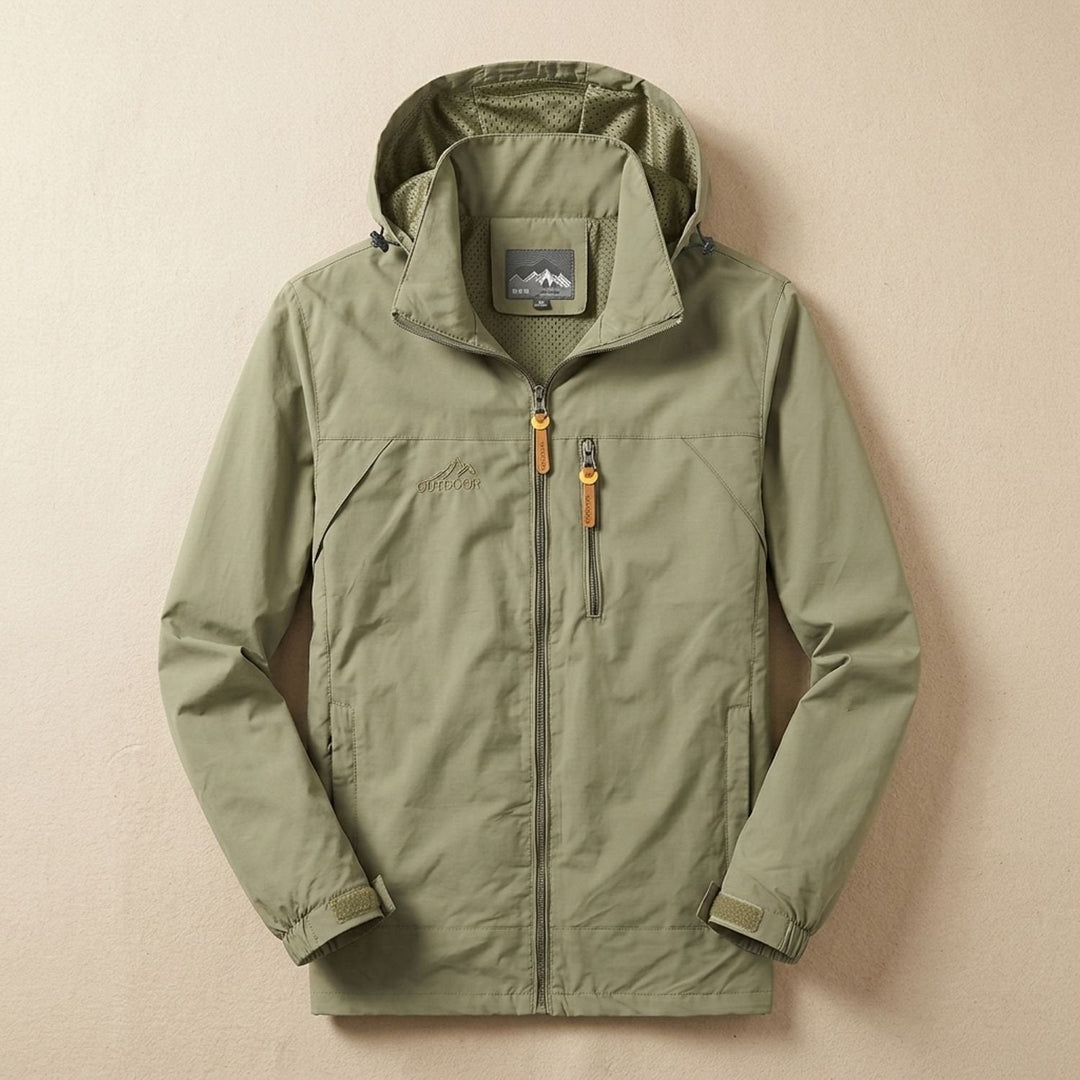 Warme Winterjacke Herren mit Kapuze in Khaki