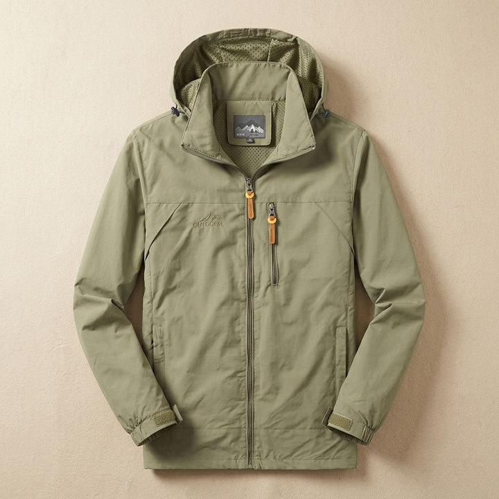 Warme Winterjacke Herren mit Kapuze in Khaki