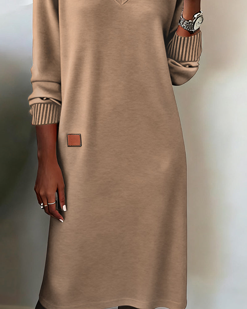 Weiches Herbstkleid in Midi-Länge (3)