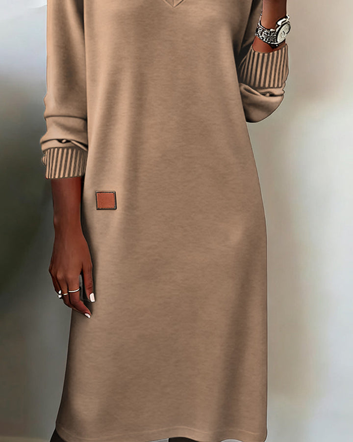 Weiches Herbstkleid in Midi-Länge (3)