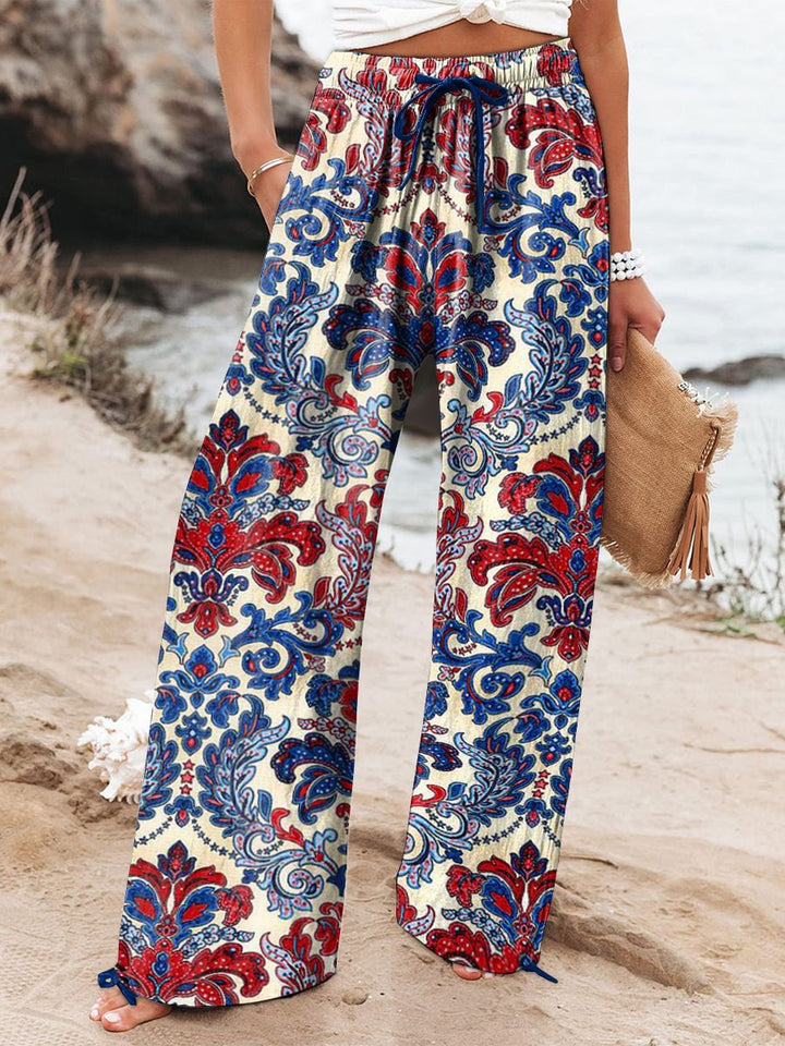 Weite Hosen mit grafischem Muster in Stil 3