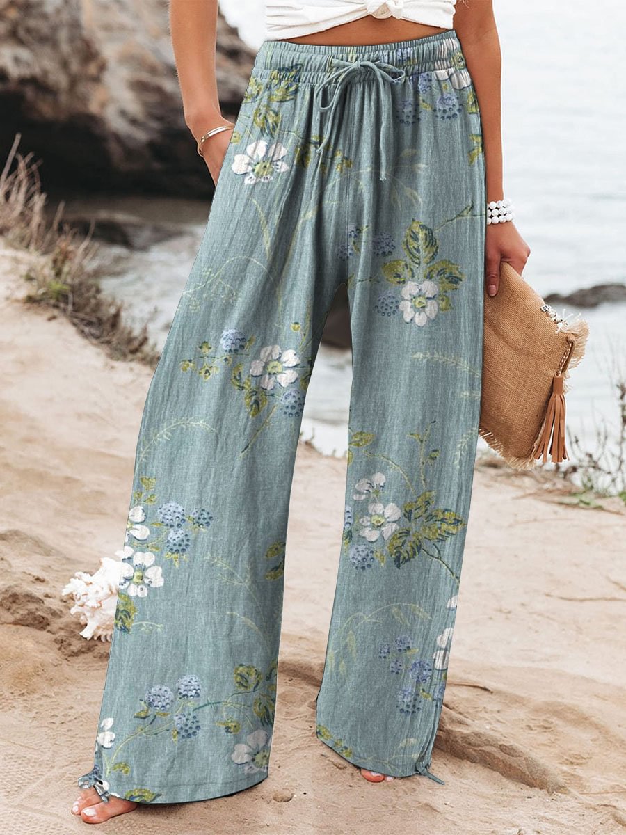 Weite Hosen mit grafischem Muster in Stil 8