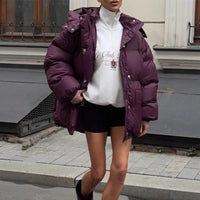 Greta | Winterjacke Damen im Oversize-Stil mit großer Kapuze