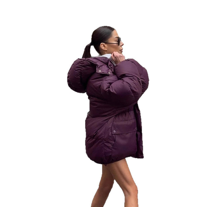 Winterjacke Damen im Oversize-Stil mit großer Kapuze (5)