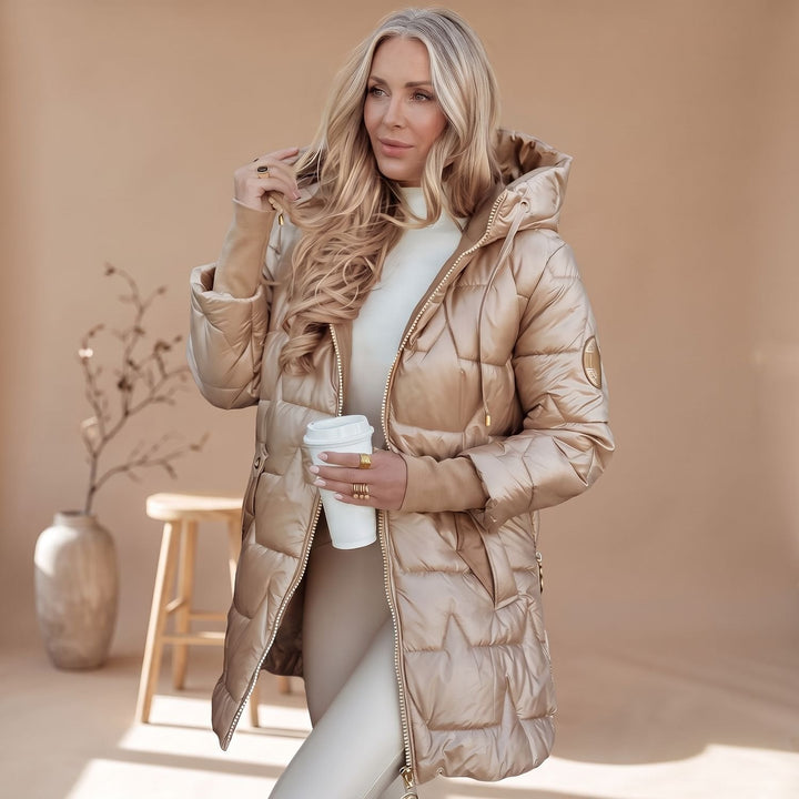 Winterjacke Damen mit eleganter Kapuze für den Alltag (5)
