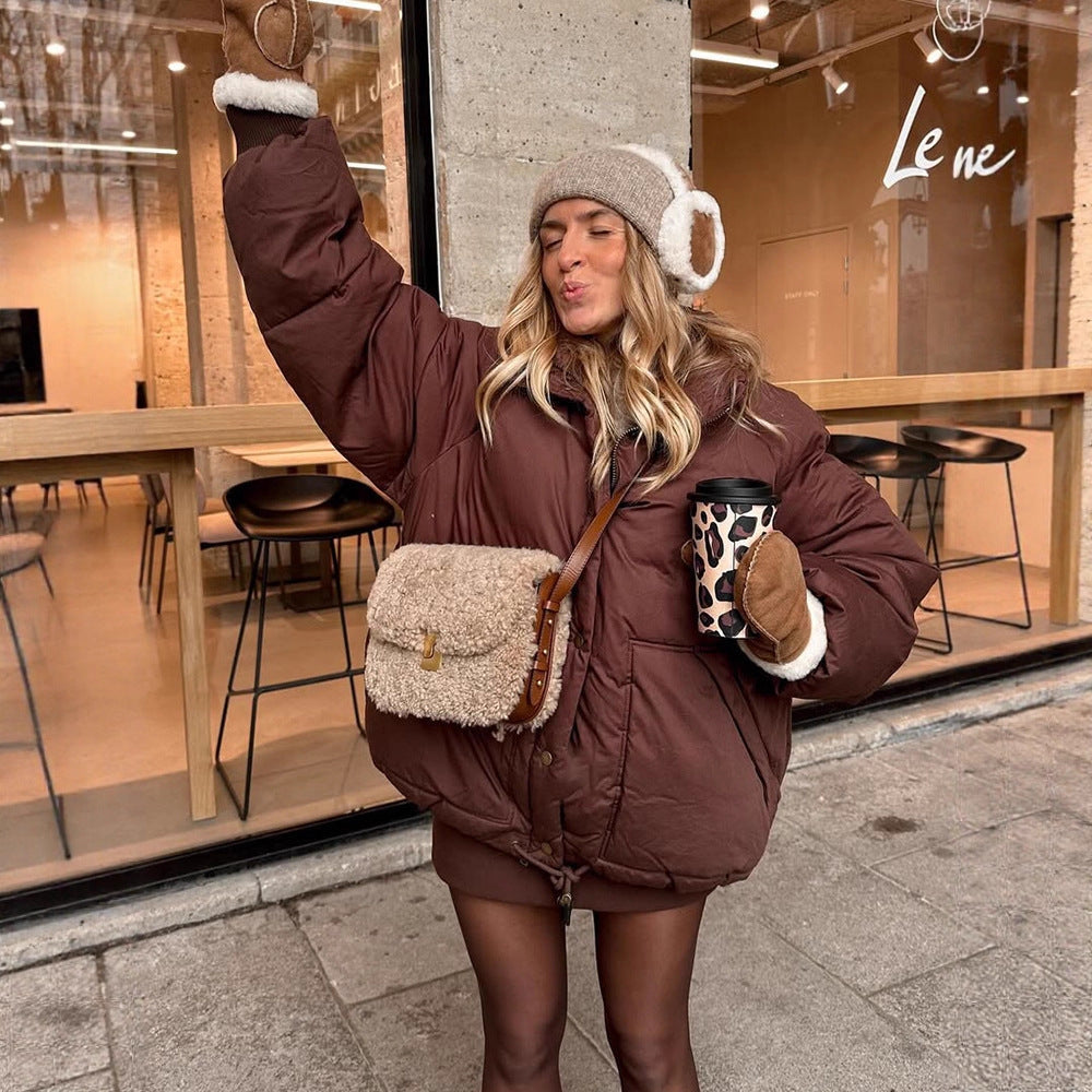 Winterjacke Damen Oversized mit Wattierung (2)