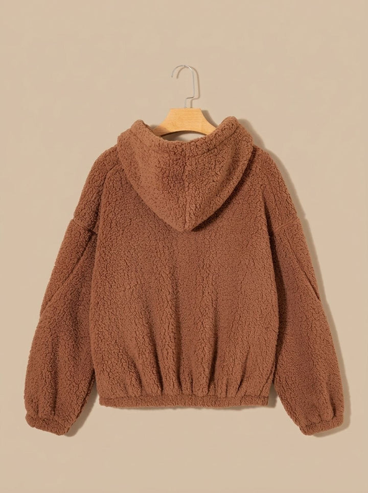 Winterjacke Damen Teddy Fleece mit Kapuze (7)