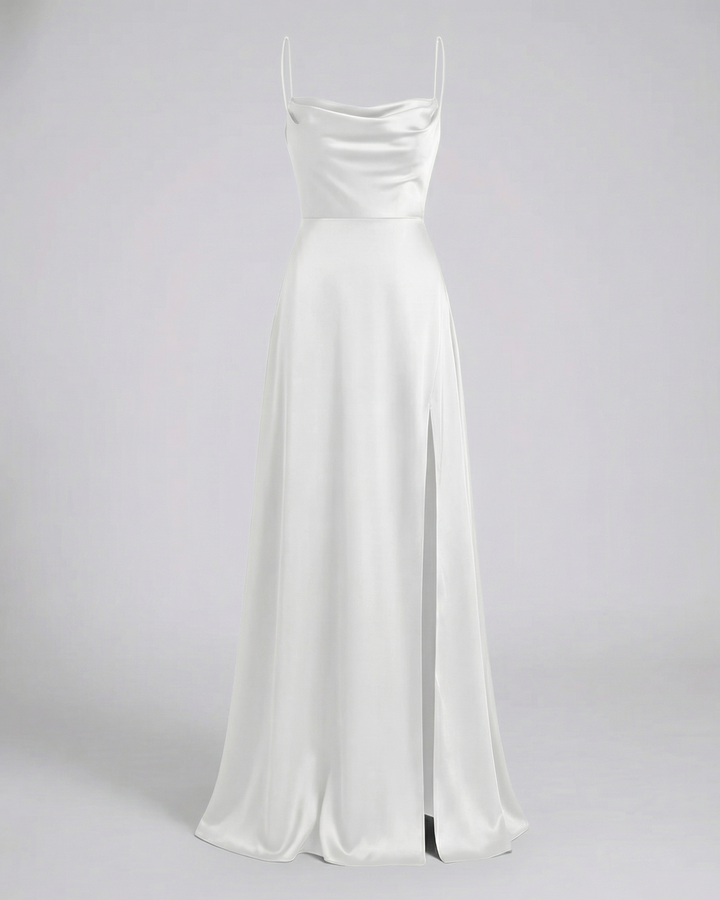 Wunderschönes Maxikleid für Hochzeitsgäste in Weiß