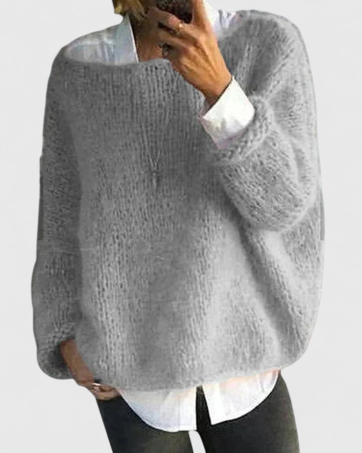 Zeitlos elegantes Damen Cardigan im Strickstil in Grau