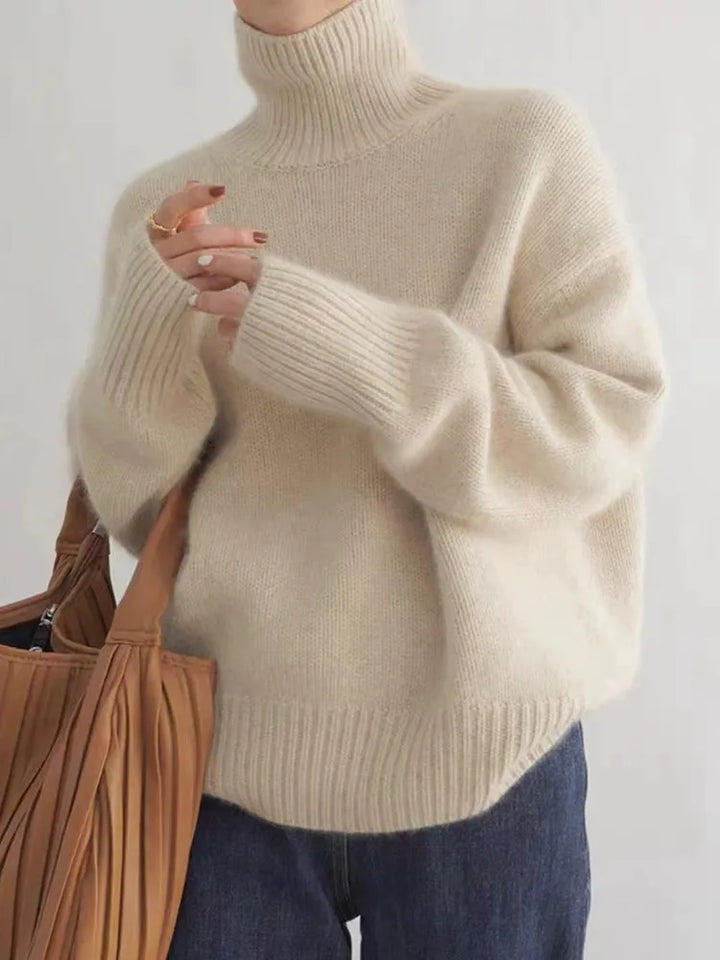 Zeitloser Damen Kaschmir Pullover in Beige