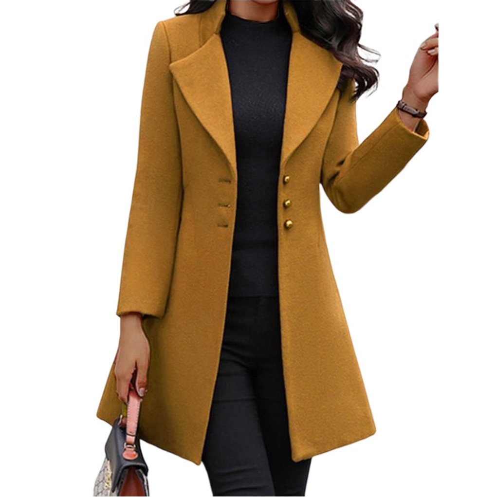 Zeitloser Damen Trenchcoat für den Herbst in Gelb